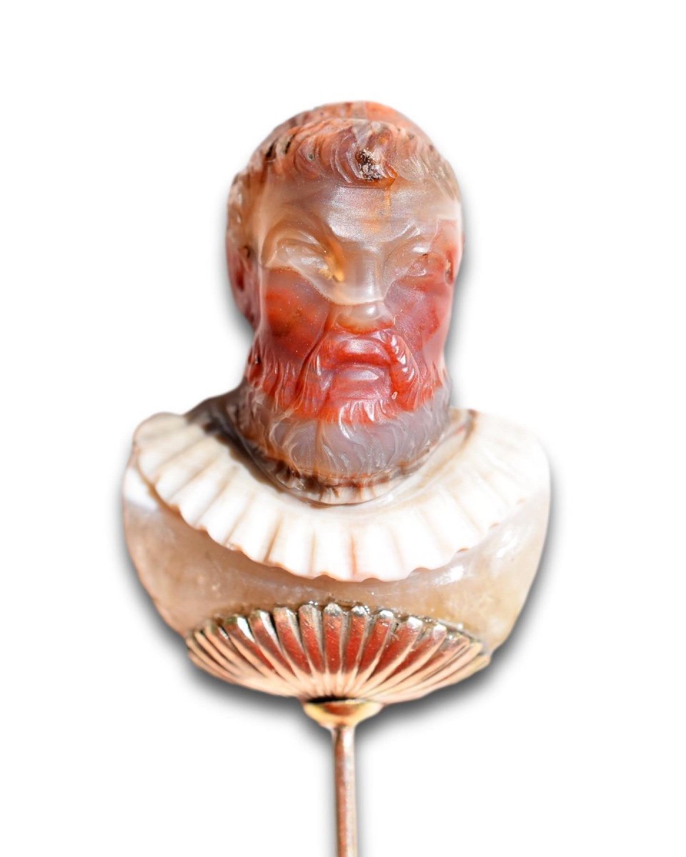 Bust In Agate Of Henri Iv, King Of France And Of Navarre. French, Late Sixteenth Century.