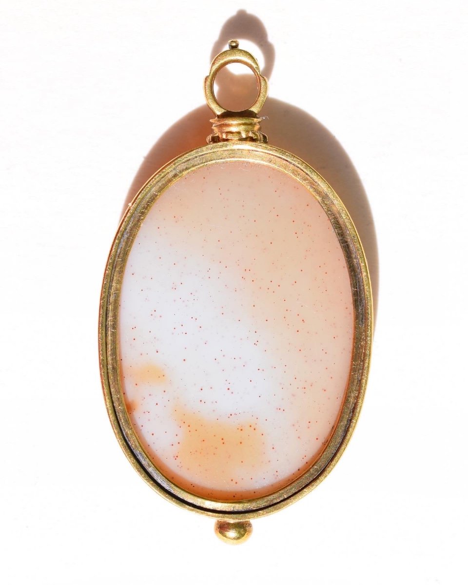 Gold Pendant With An Agate Intaglio Of The Bathing Venus. Italian, C.1700.-photo-3