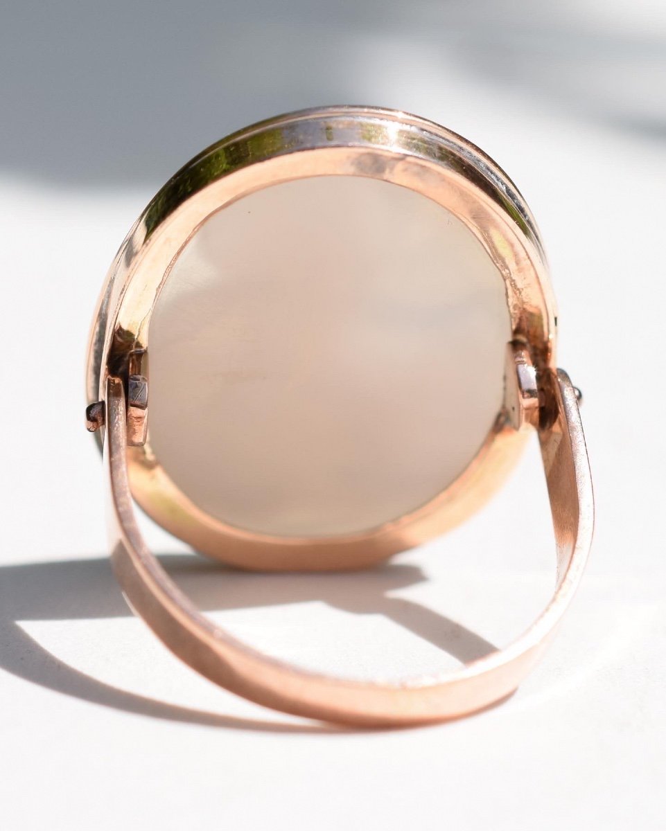 Gold Ring With An Agate Cameo Of Abundance Or Ceres. Italian, 16th Century.-photo-4