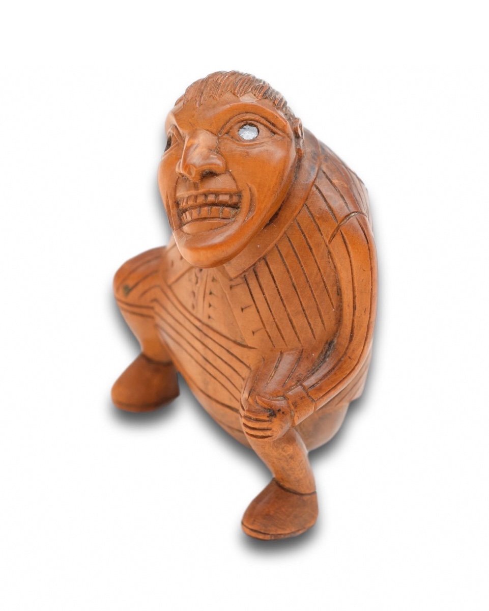 Amusing Snuff Box Of A Squatting Man. French, Early 19th Century.-photo-7