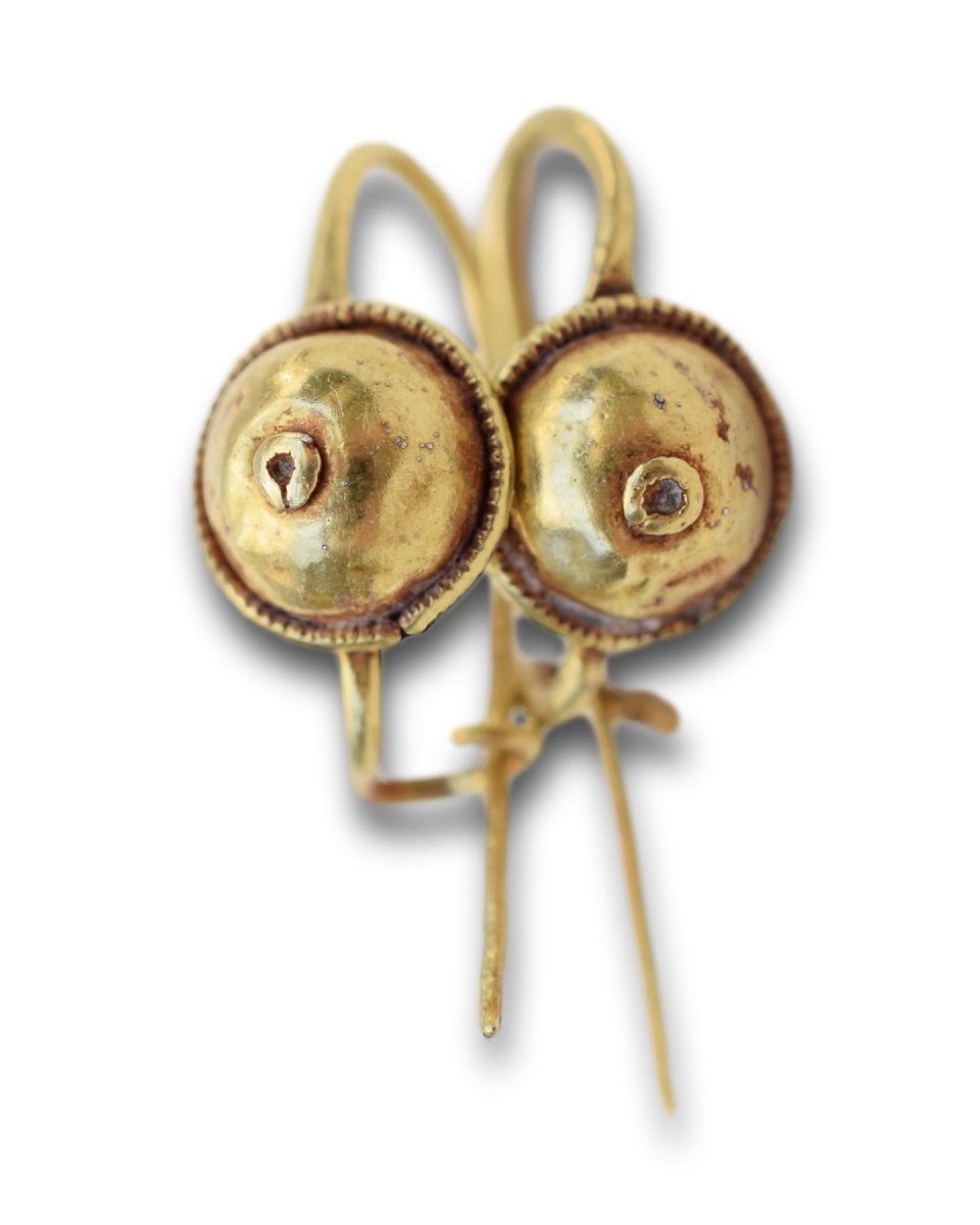 Paire De Boucles d'Oreilles En Or De La Rome Antique. Circa 1er - 3ème Siècle Après Jc.-photo-6