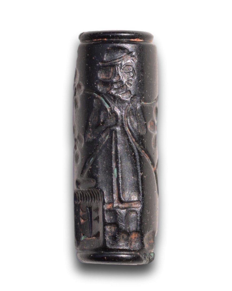 Mudstone Cylinder Seal. Late Uruk - Early Akkadian Period, Circa 3000 - 2300 Bc.-photo-5