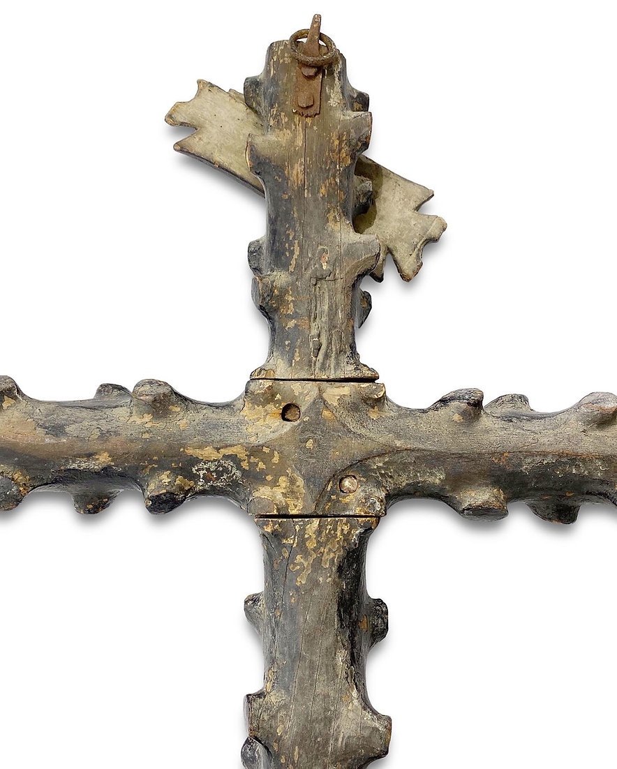 Grand Crucifix En If. Français, XVIe Siècle.-photo-5