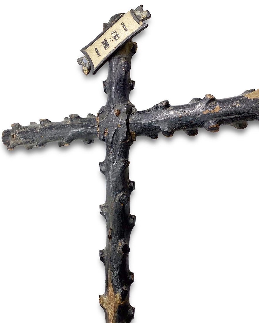 Grand Crucifix En If. Français, XVIe Siècle.-photo-6