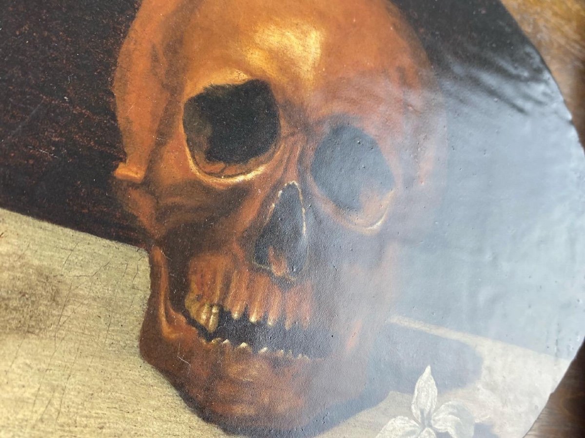 Vanitas Painting, Manner Of Philippe De Campaigne. French, 17th Century.-photo-1