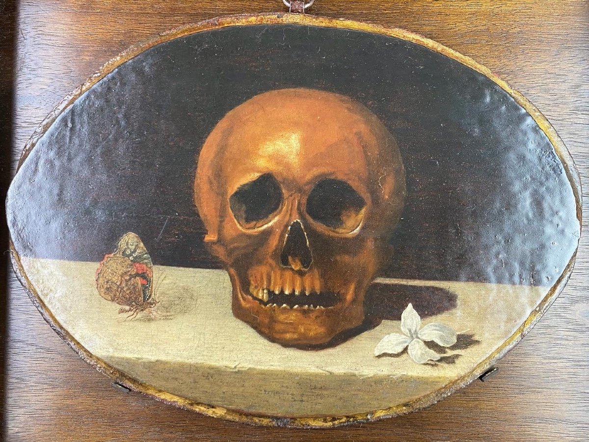 Vanitas Painting, Manner Of Philippe De Campaigne. French, 17th Century.-photo-2