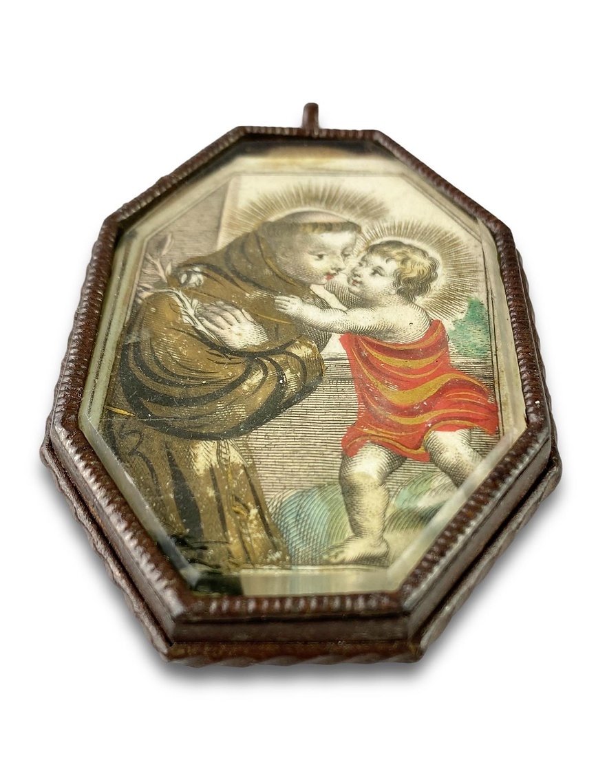 Hexagonal Steel Reliquary Pendant. Spanish, Mid-17th Century.-photo-3