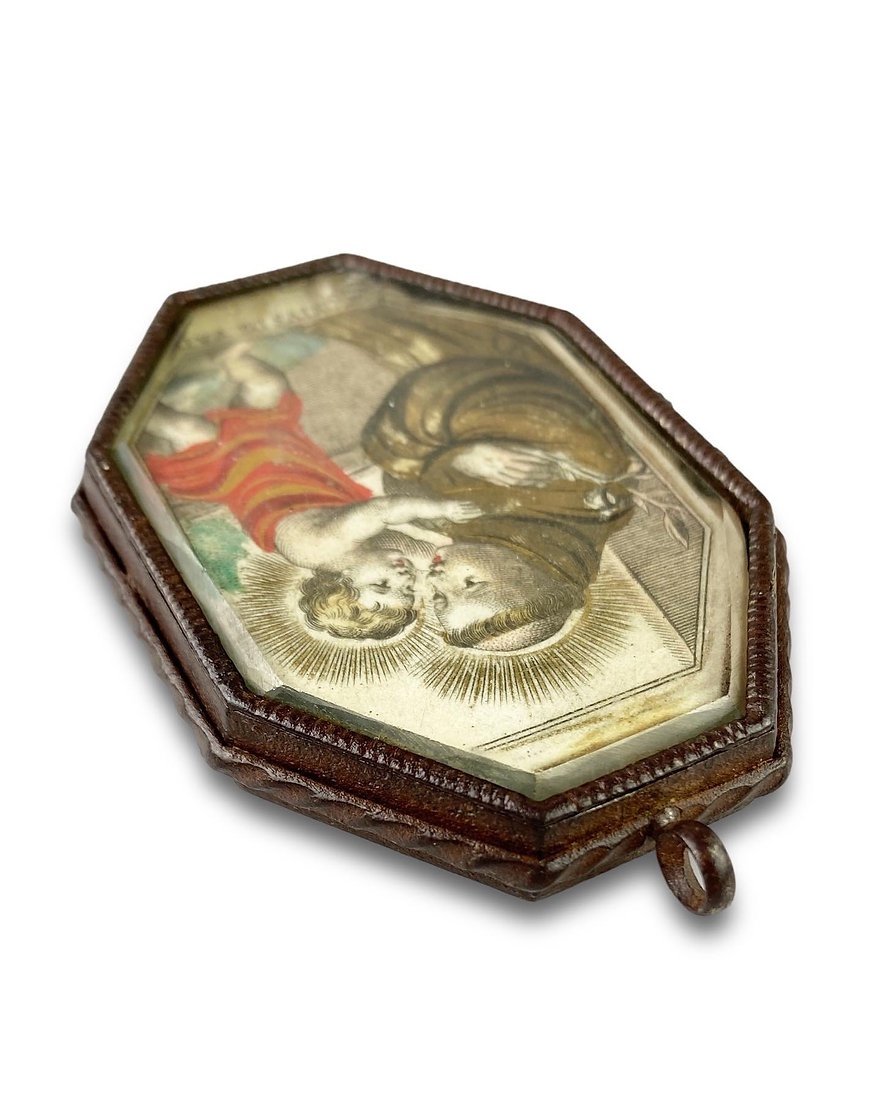 Hexagonal Steel Reliquary Pendant. Spanish, Mid-17th Century.-photo-2