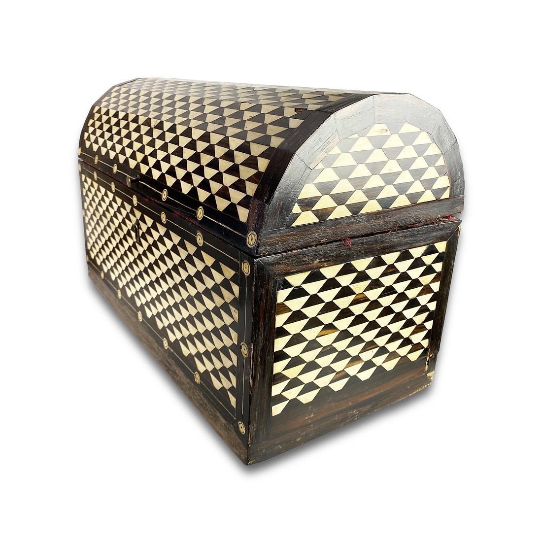 Bone Flooring And Ebony Veneer Box. Northern Italy, 18th Century.-photo-3