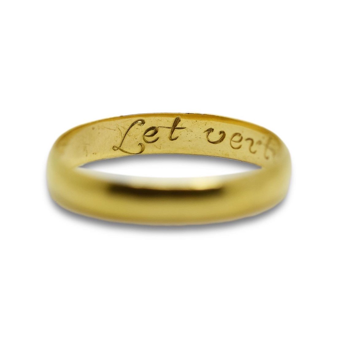 Bague en or "Que la vertu soit ton guide". Anglais, milieu du XVIIIe siècle.  -photo-2