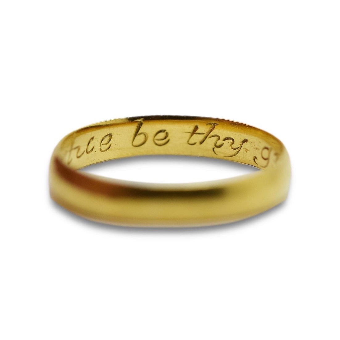 Gold Ring "let Virtue Be Your Guide". English, Mid 18th Century.-photo-4