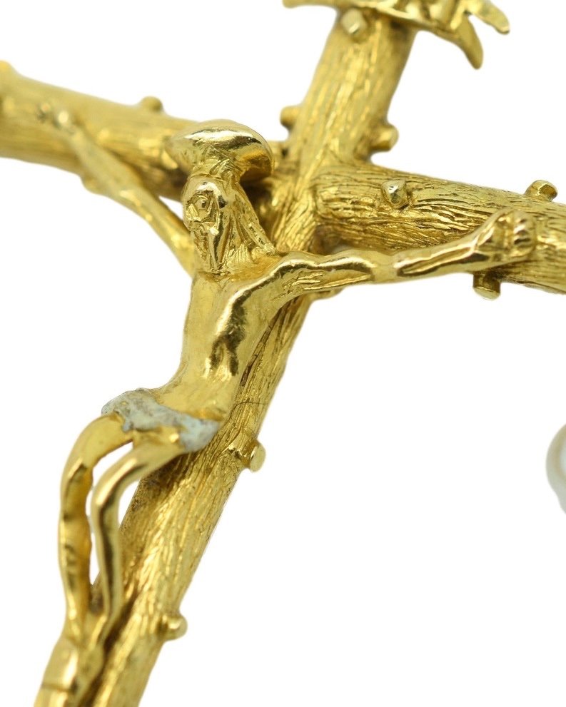 Renaissance Gold & Enamel Crucifix Pendant. Spanish, Late 16th Century.-photo-3