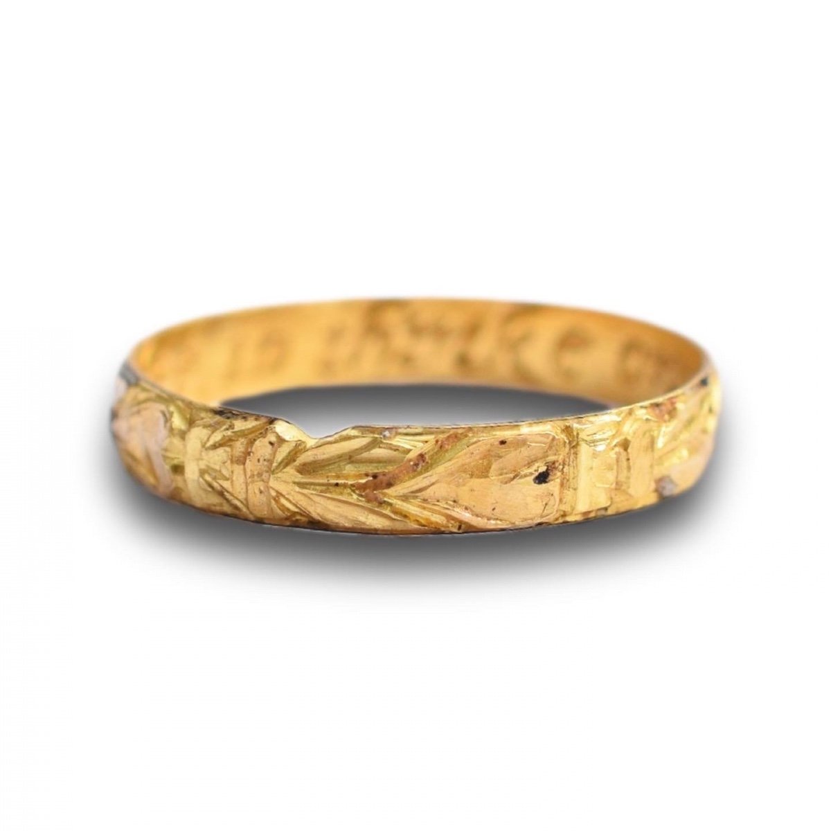 Bague en or de la période Stuart avec les mots "Je te le donne pour penser à moi" -photo-2