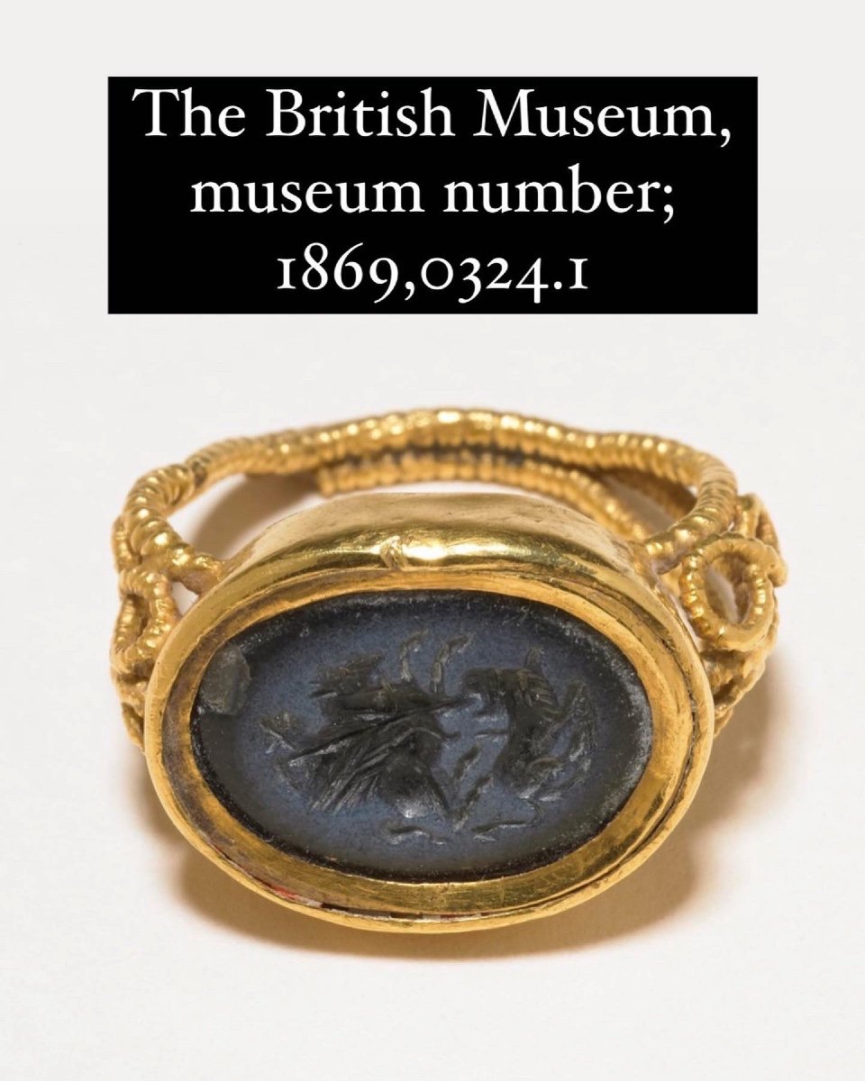 Ancient Roman Gold Ring With A Nicolo Intaglio Of A Bearded Bacchus As A Herm.-photo-6