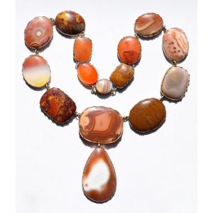 Specimen Agate Rivière Necklace. English, Early 19th Century And Later.