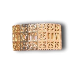 Pierced Gold Ring Based On A Roman 2nd - 3rd Century Ad Original.