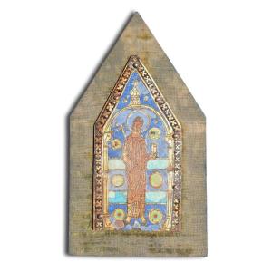 Champlevé Enamel Plaque From A Reliquary Chasse. French, Limoges, C. 1200 - 50.