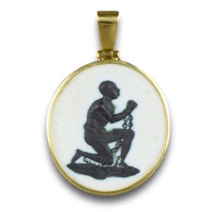 Anti-slavery Medallion Set In A High Carat Gold Pendant. English, Circa. 1787.