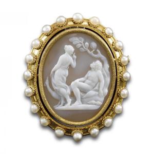 Sardonyx Cameo Of Juno And Jupiter By Giovanni Pichler. Italian, 18th Century.