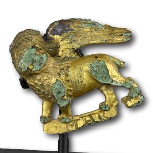 Gilt Bronze Relief Of The Lion Of Saint Mark. Probably French, 13th/14th Century