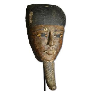 Masque De Momie En Bois Peint. égyptien, Période Dynastique Tardive, Ca. 712 à 332 Avant Notre 