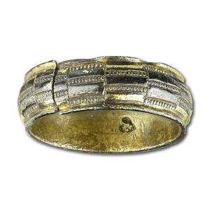 A Medieval Silver Gilt Ring.   English, 15th / 16th Century.