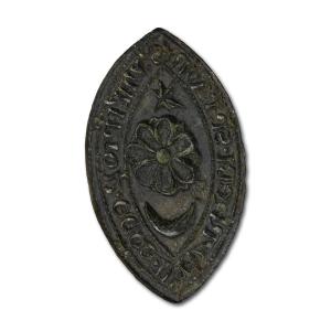 Sceau Médiéval En Bronze Appartenant à Un Recteur. Anglais, 14e Siècle. 
