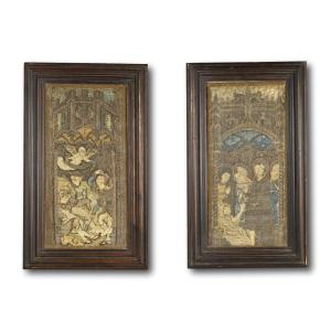 Orphrey Panels With Christ Healing The Sick And The Adoration Of The Shepherds.