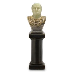 Chalcedony & Silver-gilt Bust Of The Emperor Vespasian. Italy, 17th–18th Century