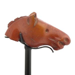 Fragmentary Amber Carving Of A Horse’s Head Possibly Denmark; Mesolithic Period