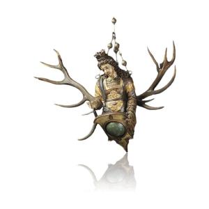 Wood & Antler Lüsterweibchen Of A Mermaid King. Southern German, 17th Century.