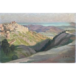 View Of The Village Of Tourrettes (var) - Emmanuel Aubain