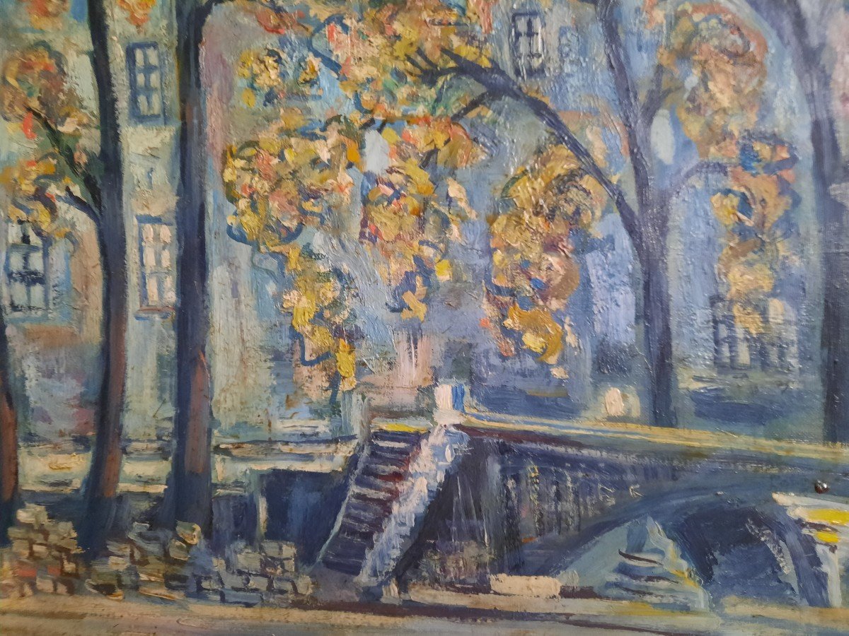 Huile Sur Toile "quais De Seine à Paris "-photo-2