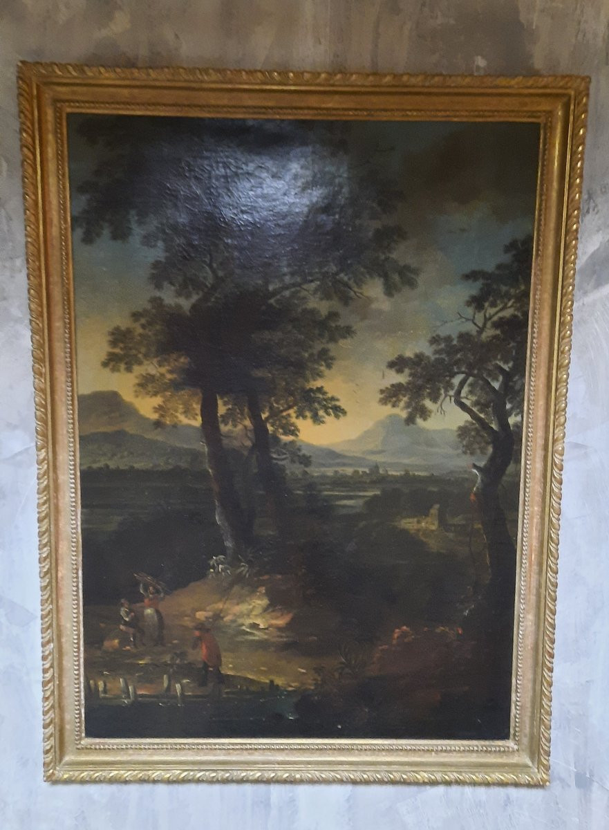 Paire d'huiles sur toile d'après Vernet-photo-3