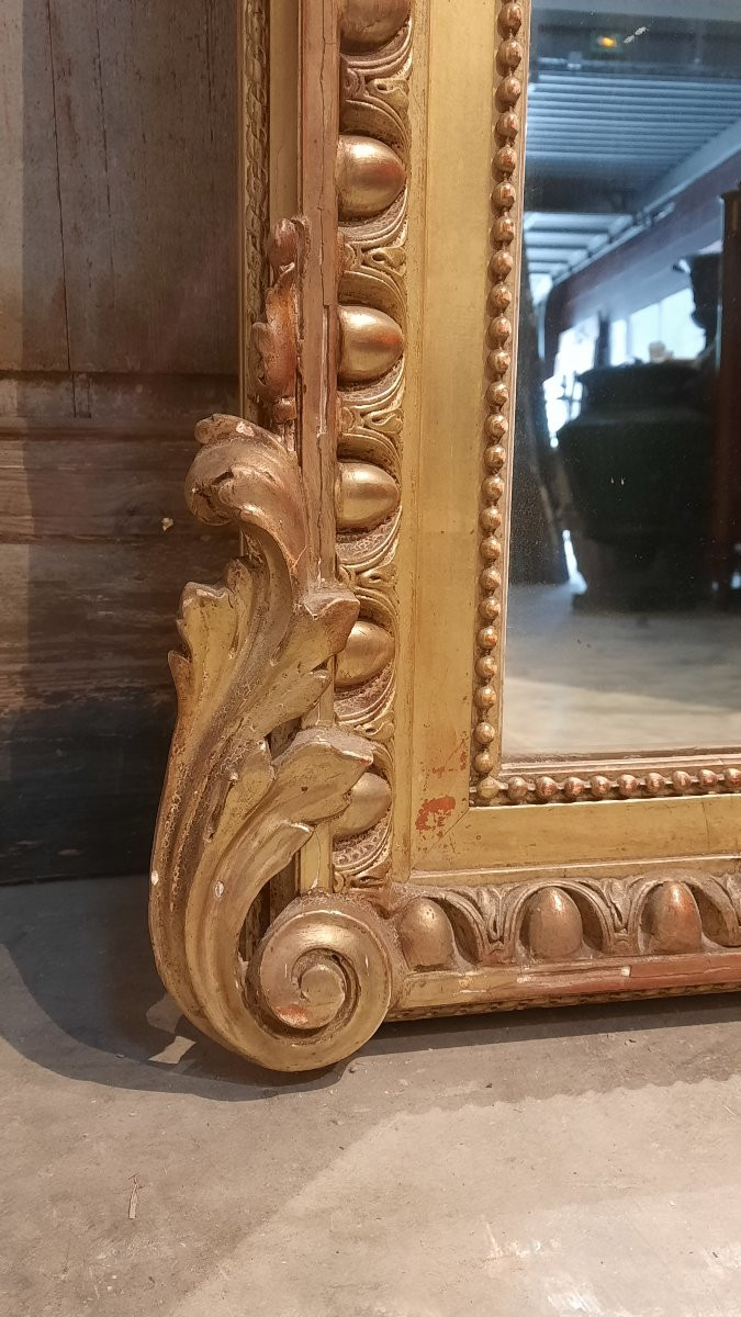 Louis XVI Style Wooden And Gilded Mirror -photo-2