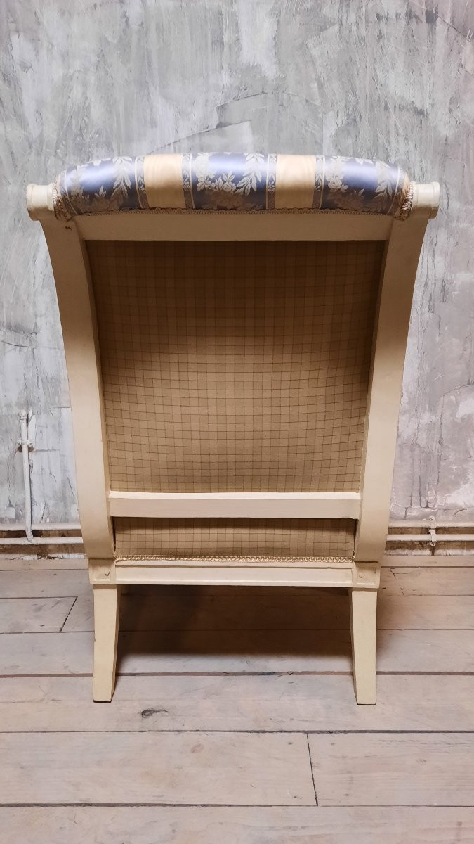 Set Of Four Louis XVI Style Carved Wooden Bergère Chairs -photo-2