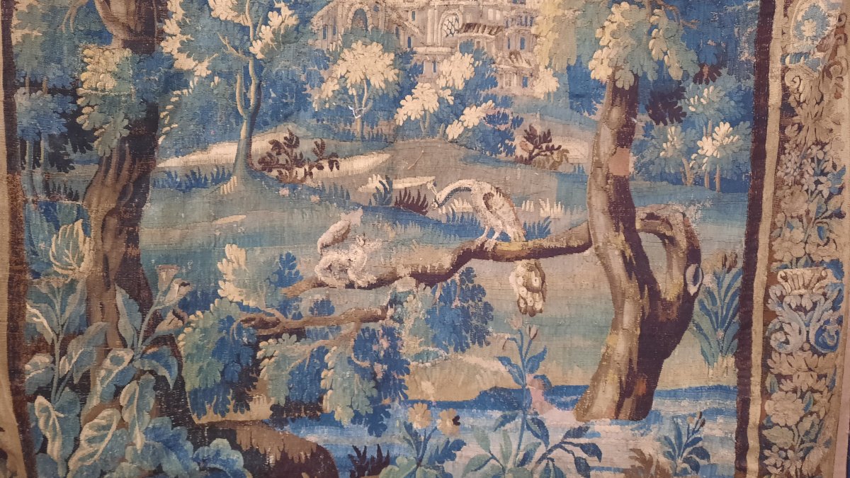  18th-century Aubusson Tapestry, "verde"-photo-3