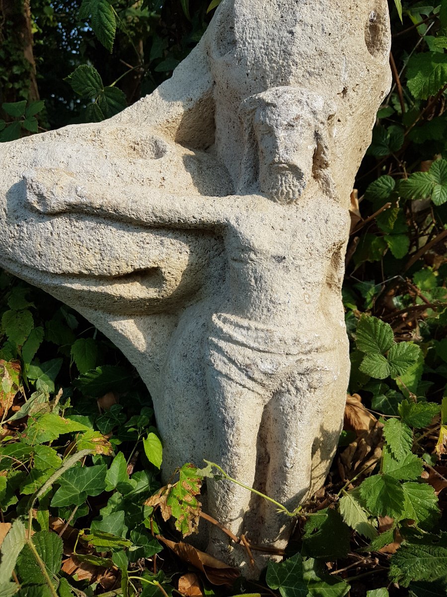 Part Of Calvary Cross Carved Stone-photo-1