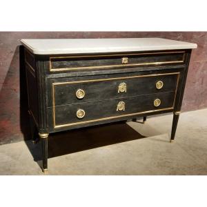 Commode de style Louis XVI noire