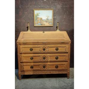 Carved Oak Writing Desk