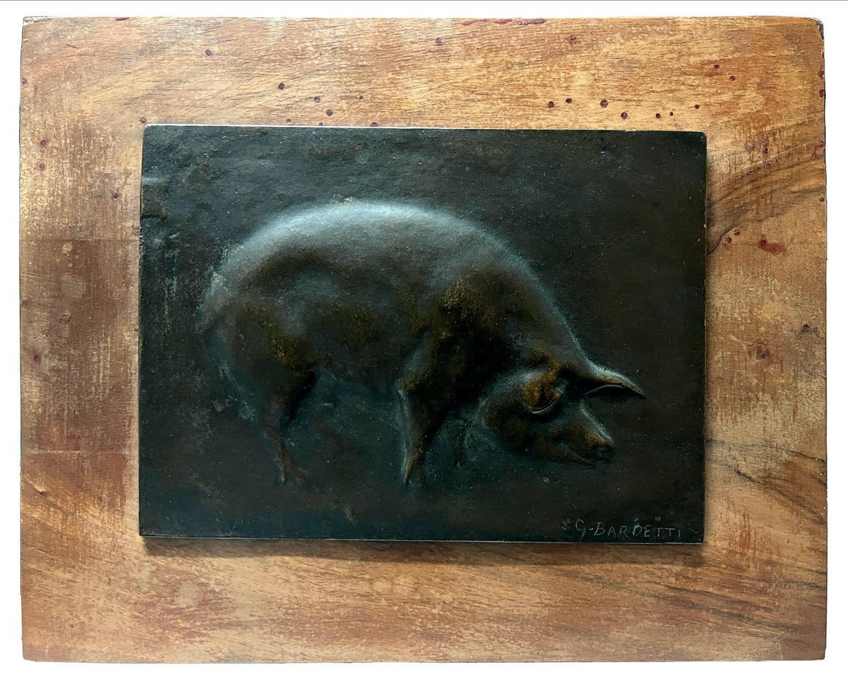 Giacinto Bardetti - Bas-relief With Pig