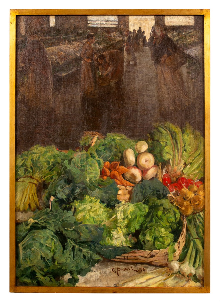 Attilio Pusterla - Au marché (1894)-photo-2