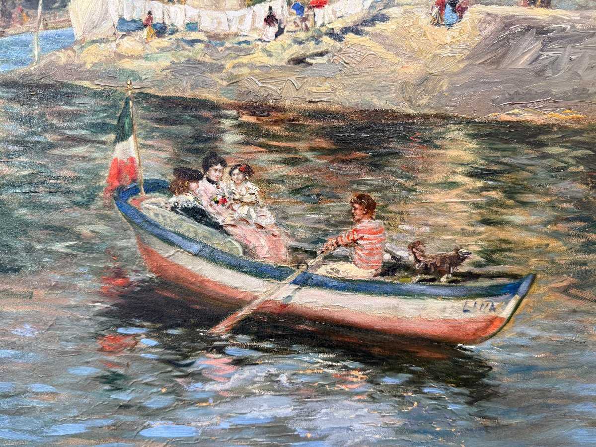 Giuseppe Conedera - L'île des pêcheurs sur le lac Majeur (1911) -photo-3