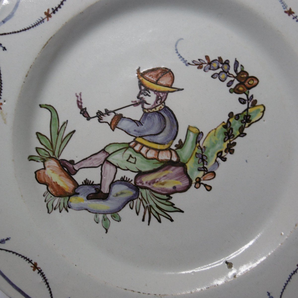 Faience From The North Beautiful Plate From The Eighteenth Period-photo-3