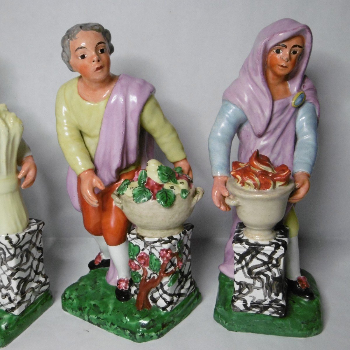 Faience Des Islettes Rare Suite Des 4 Saisons d'Epoque Fin XVIIIéme Siecle-photo-5