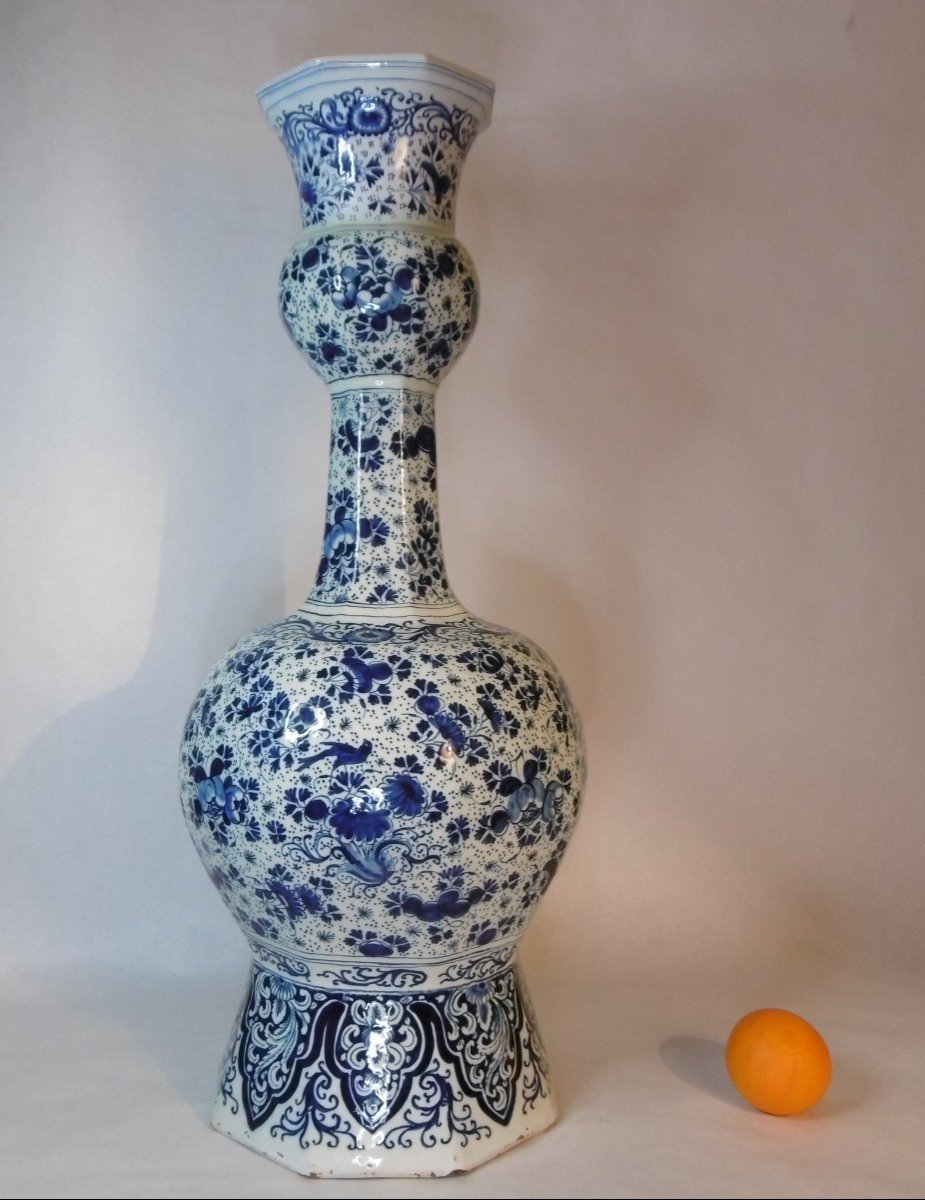 Delft Paire De Tres Grands Vases Marques Fin XVIIIéme Siecle-photo-5