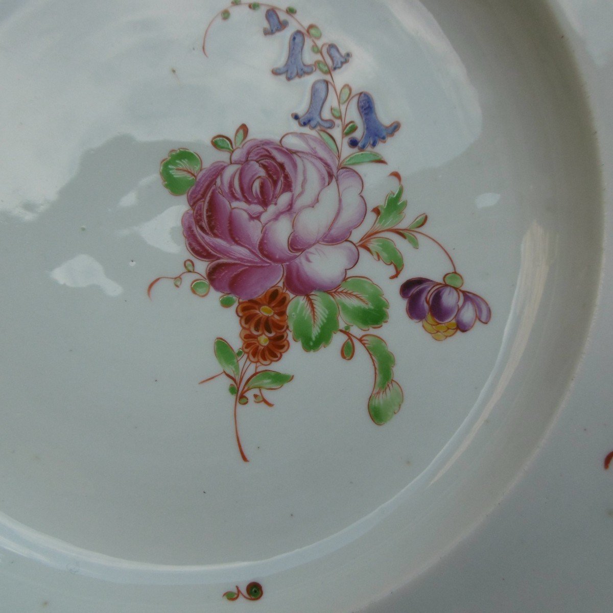 Niderviller Porcelaine Assiette Au C Couronne  d'Epoque 18e-photo-2