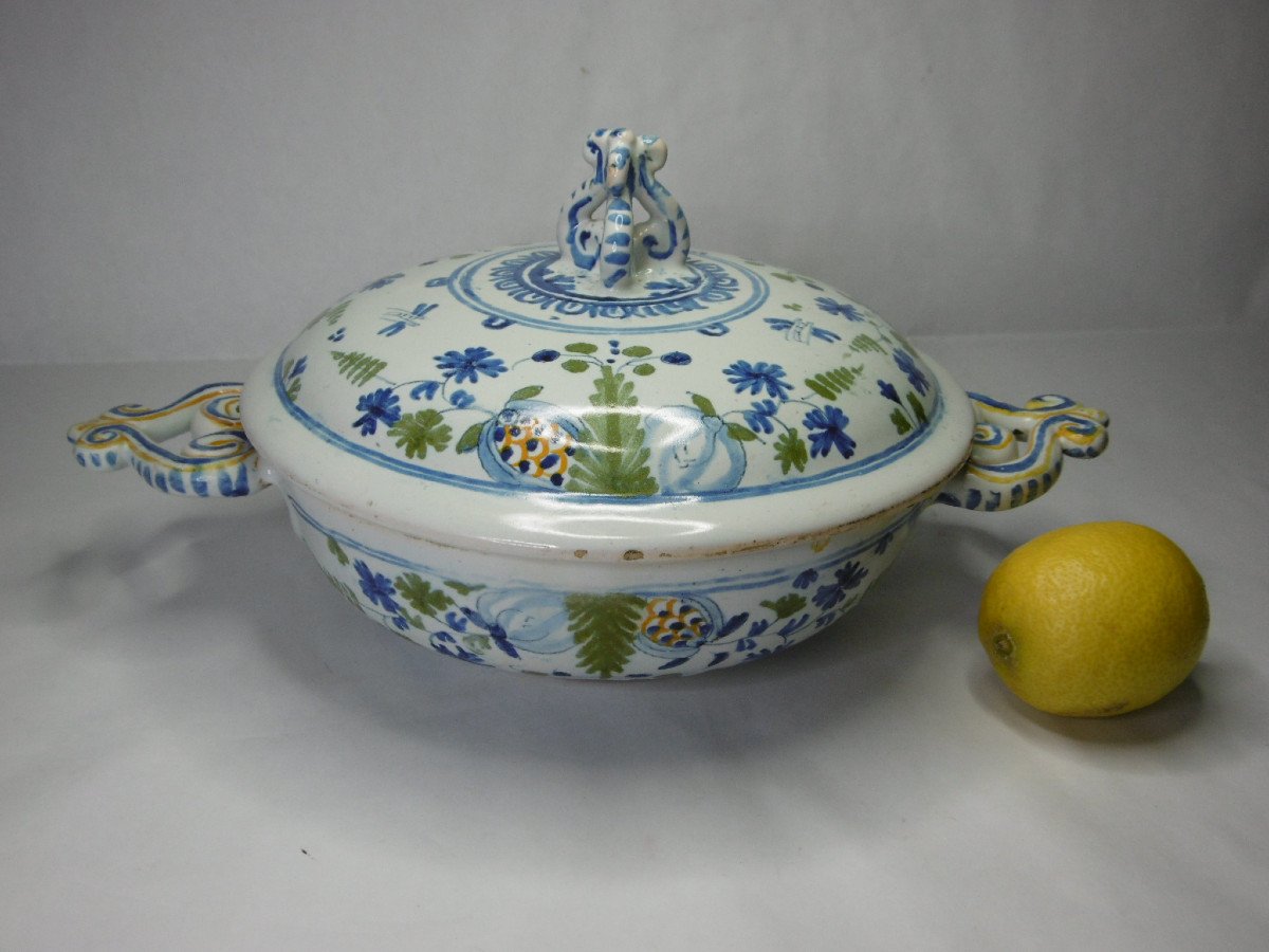 Moulins Patronymic Bowl And Its Lid Marie Quarez 1760-photo-4