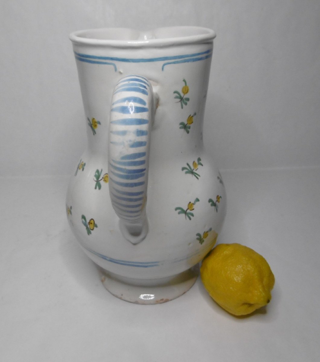 Faience De Nevers Pichet Revolutionnaire " A Ca Ira" d'Epoque XVIIIéme Siecle-photo-2