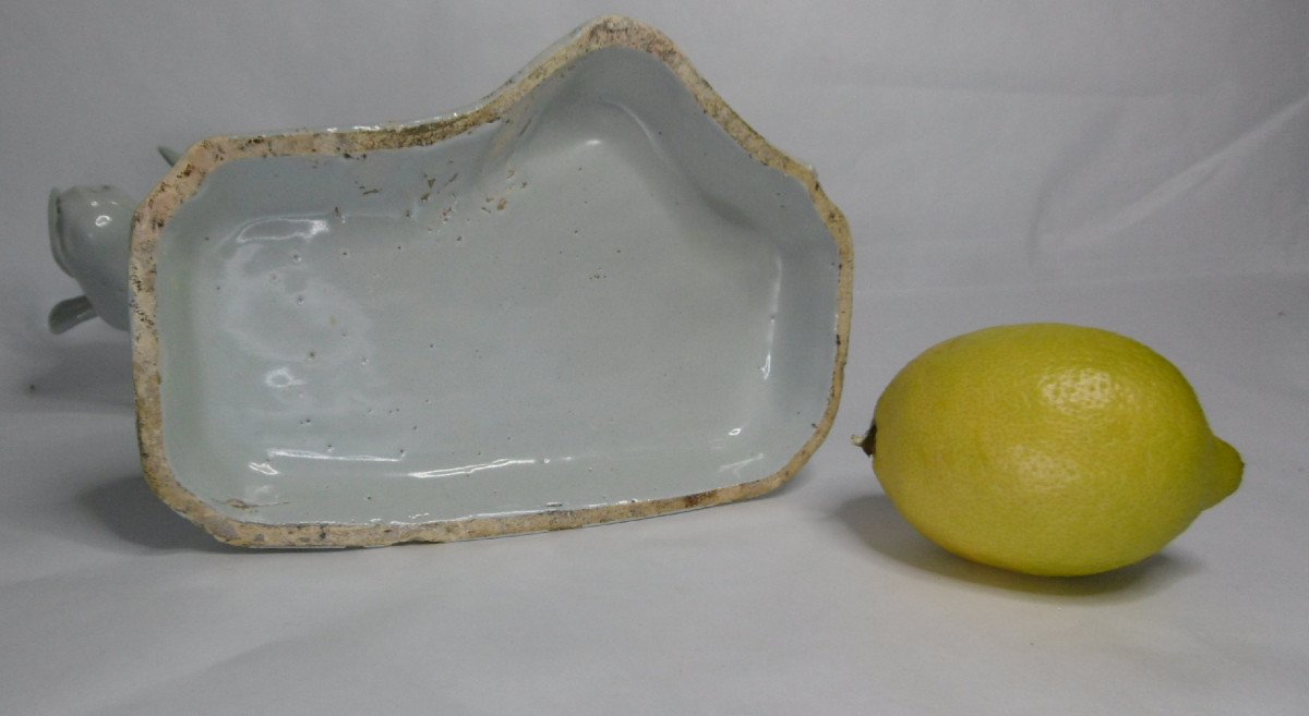 Faience De Delft Groupe la laitiére et sa vache d'époque XVIIIéme Siécle-photo-1